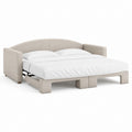 Schlafsofa mit Ausziehbett Beige Polyester 160 x 200 cm