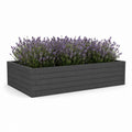 Hochbeet Pflanzkasten Anthrazit aus WPC rechteckig 120 x 40 x 40 cm