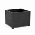 Hochbeet Pflanzkasten Schwarz WPC Quadratisch 80 x 80 x 70 cm